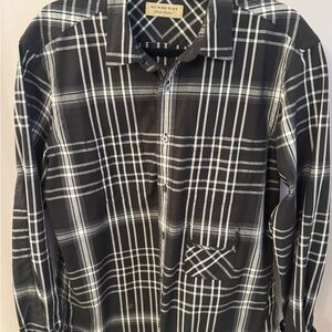 Burberry Button Down Shirt Black/White Sizs XL